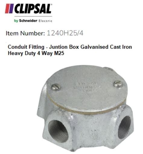 25mm conduit junction box|25mm galv u box.